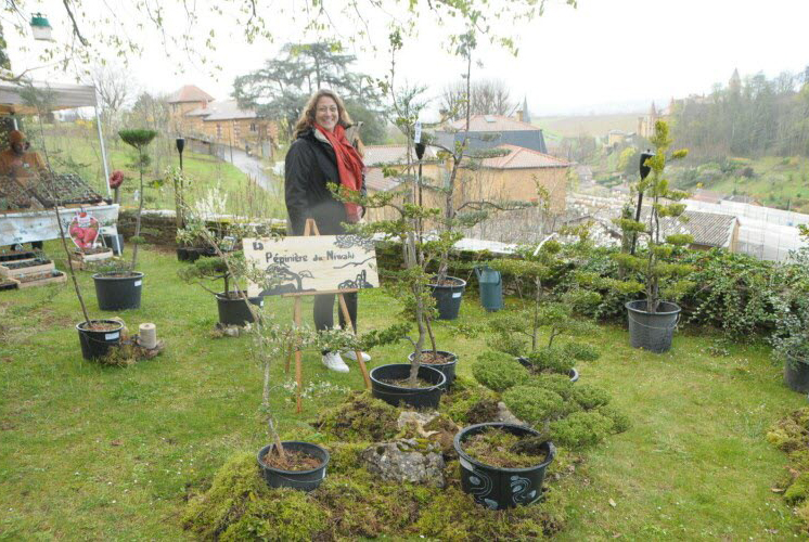 Magali Aidinian à l'exposition des plantes rares et arts du jardin